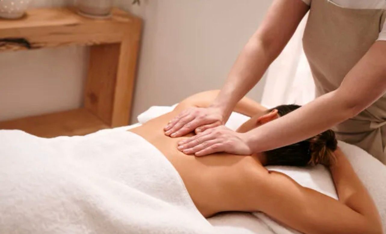 Modern spa massage bed